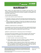 WALLTITE v.5 Warranty for Material